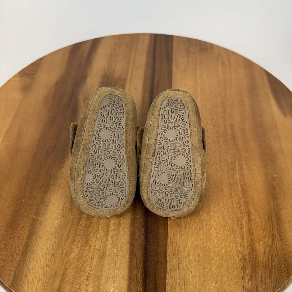 Baby‎ Ugg Tasman Chestnut Shearling Lined Comfort Casual Slippers Size 2/3 C GUC